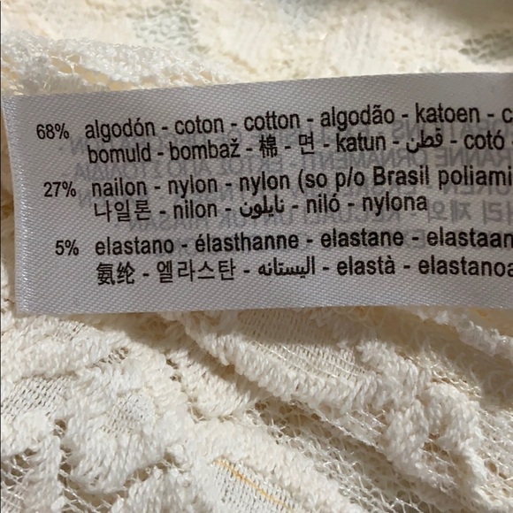 NWT. Zara Champagne Lace Top. Size L. - Picture 6 of 7